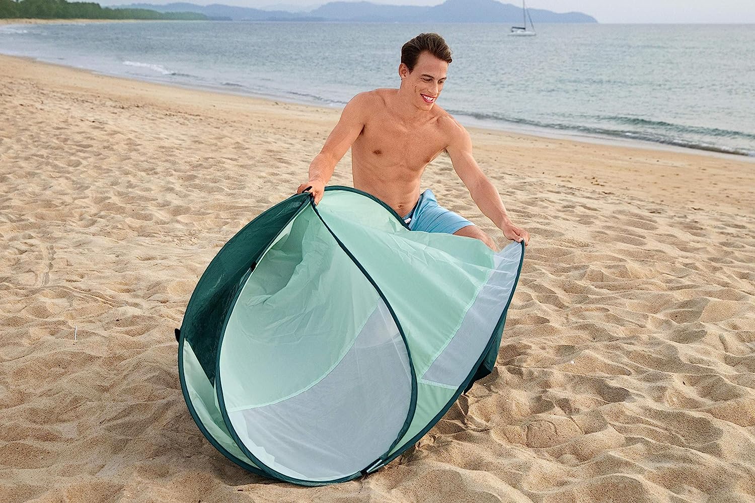 Αδιάβροχη Προστατευτική Τέντα / Σκίαστρο Παραλίας 192 x 120 x 85 cm - Πράσινο Αδιάβροχη Προστατευτική Τέντα / Σκίαστρο Παραλίας 192 x 120 x 85 cm - Πράσινο