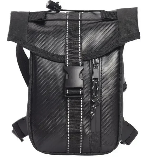 Αδιάβροχη Τσάντα Μέσης - Ποδιού για Μοτοσυκλέτα με Ιμάντα και Θήκες Carbon Μαύρη Αδιάβροχη Τσάντα Μέσης - Ποδιού για Μοτοσυκλέτα με Ιμάντα και Θήκες Carbon Μαύρη