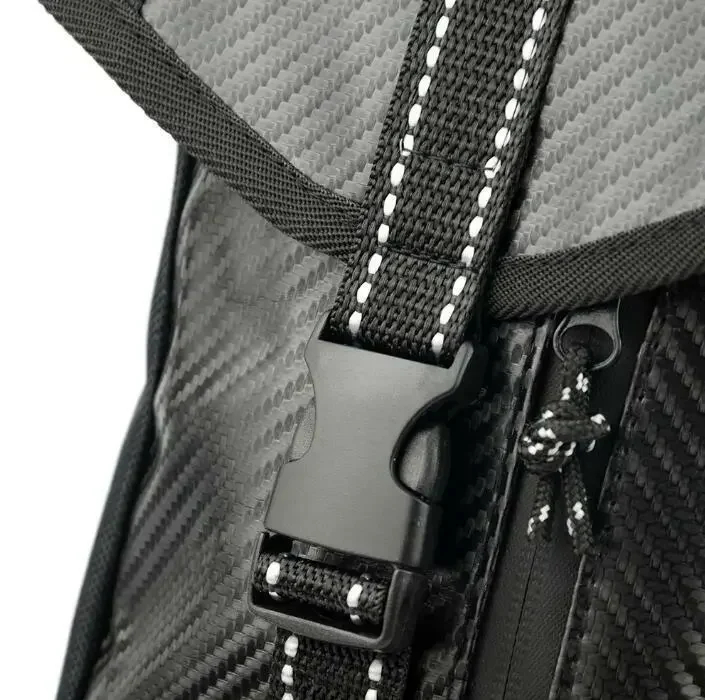 Αδιάβροχη Τσάντα Μέσης - Ποδιού για Μοτοσυκλέτα με Ιμάντα και Θήκες Carbon Μαύρη Αδιάβροχη Τσάντα Μέσης - Ποδιού για Μοτοσυκλέτα με Ιμάντα και Θήκες Carbon Μαύρη