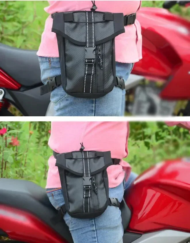 Αδιάβροχη Τσάντα Μέσης - Ποδιού για Μοτοσυκλέτα με Ιμάντα και Θήκες Carbon Μαύρη Αδιάβροχη Τσάντα Μέσης - Ποδιού για Μοτοσυκλέτα με Ιμάντα και Θήκες Carbon Μαύρη