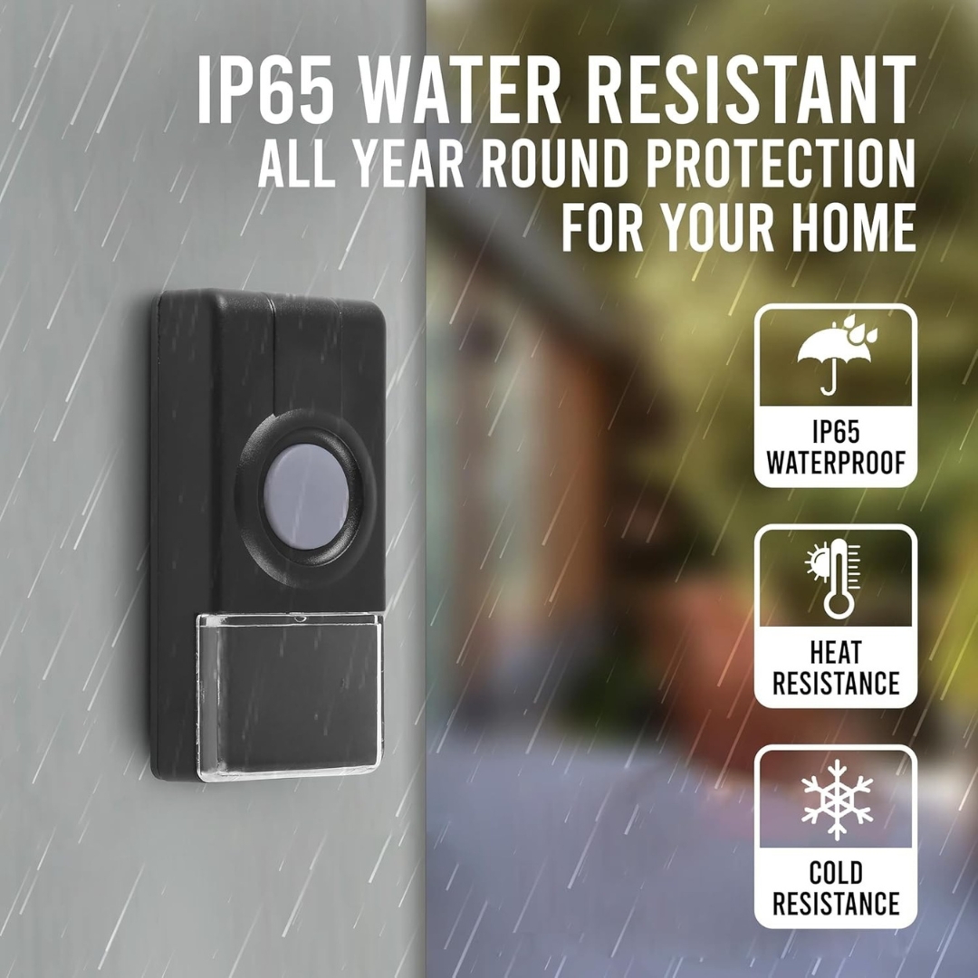 Αδιάβροχο Ασύρματο Κουδούνι Πόρτας με 38 Μελωδίες & Ρυθμιζόμενη Ένταση - Luckarm Αδιάβροχο Ασύρματο Κουδούνι Πόρτας με 38 Μελωδίες & Ρυθμιζόμενη Ένταση - Luckarm