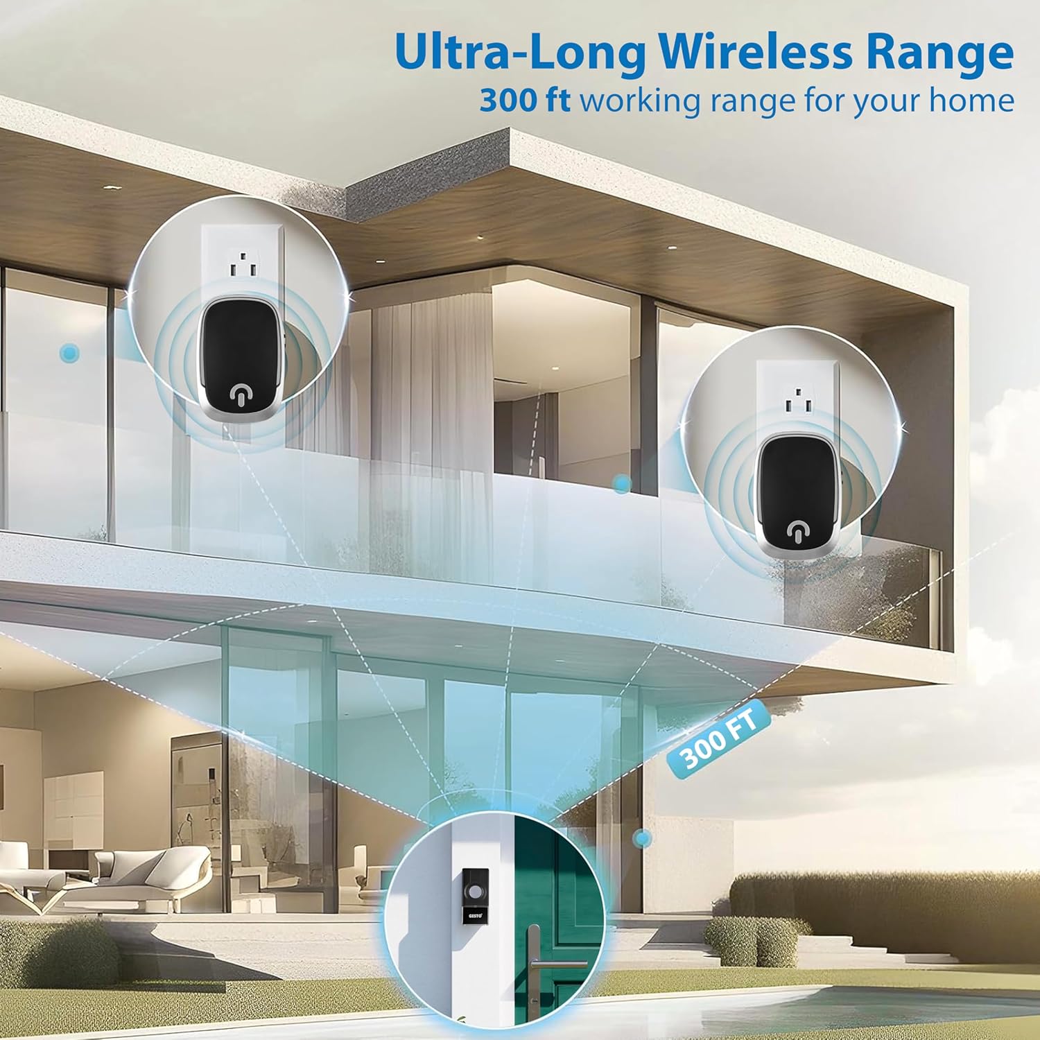 Αδιάβροχο Ασύρματο Κουδούνι Πόρτας με 38 Μελωδίες & Ρυθμιζόμενη Ένταση - Luckarm Αδιάβροχο Ασύρματο Κουδούνι Πόρτας με 38 Μελωδίες & Ρυθμιζόμενη Ένταση - Luckarm