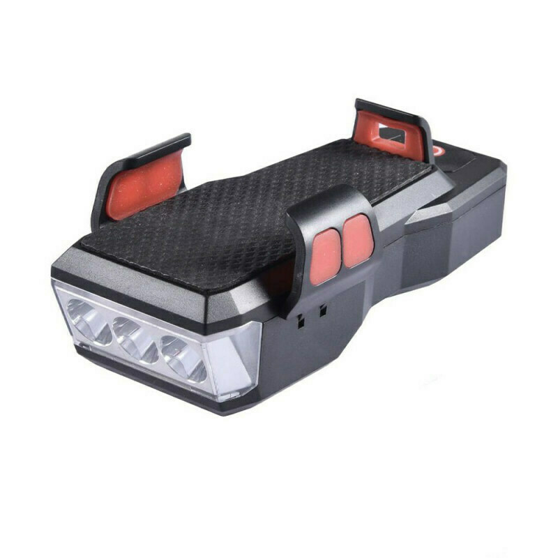 Αδιάβροχο Επαναφορτιζόμενο Φως Πορείας Ποδηλάτου USB LED 550LM με Κόρνα και Βάση Κινητού Αδιάβροχο Επαναφορτιζόμενο Φως Πορείας Ποδηλάτου USB LED 550LM με Κόρνα και Βάση Κινητού