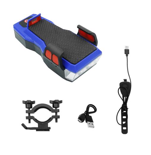 Αδιάβροχο Επαναφορτιζόμενο Φως Πορείας Ποδηλάτου USB LED 550LM με Κόρνα και Βάση Κινητού Αδιάβροχο Επαναφορτιζόμενο Φως Πορείας Ποδηλάτου USB LED 550LM με Κόρνα και Βάση Κινητού