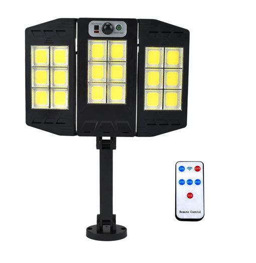Αδιάβροχο Επιτοίχιο Ηλιακό Αναδιπλούμενο Φωτιστικό LED 100W 18 LED COB με 3 Λειτουργίες Φωτισμού Αισθητήρα Κίνησης και Τηλεχειριστήριο Αδιάβροχο Επιτοίχιο Ηλιακό Αναδιπλούμενο Φωτιστικό LED 100W 18 LED COB με 3 Λειτουργίες Φωτισμού Αισθητήρα Κίνησης και Τηλεχειριστήριο