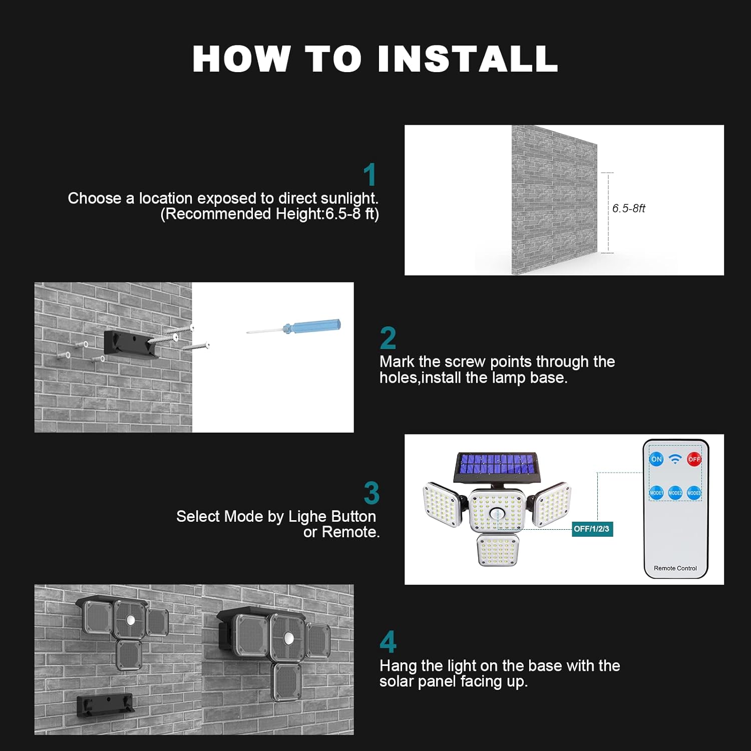 Αδιάβροχο Επιτοίχιο Ηλιακό Φωτιστικό 144 LED με Αισθητήρα Κίνησης & Τηλεχειριστήριο - Andowl Αδιάβροχο Επιτοίχιο Ηλιακό Φωτιστικό 144 LED με Αισθητήρα Κίνησης & Τηλεχειριστήριο - Andowl