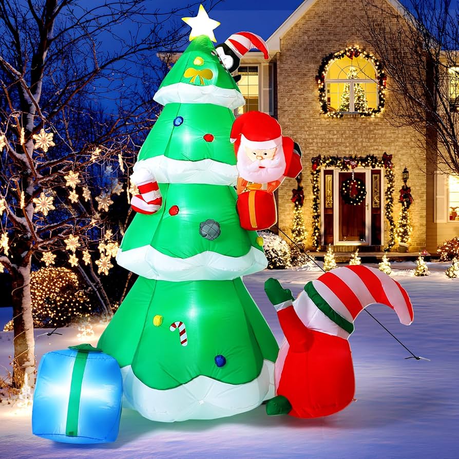 Αδιάβροχο Φουσκωτό Δέντρο Γίγας 240cm με Προτζέκτορα Αστεριών, Φωτισμό LED, Δώρα & Μικρούς Άι Βασίληδες - Χριστουγεννιάτικο Διακοσμητικό Αδιάβροχο Φουσκωτό Δέντρο Γίγας 240cm με Προτζέκτορα Αστεριών, Φωτισμό LED, Δώρα & Μικρούς Άι Βασίληδες - Χριστουγεννιάτικο Διακοσμητικό