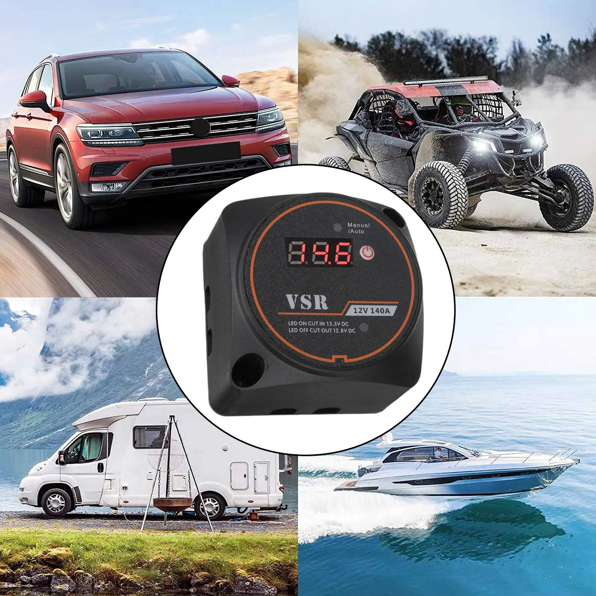 Αδιάβροχο Ψηφιακό Βολτόμετρο - Ρελέ VSR 12V 140A με Προστασία Απομόνωσης & Υπέρτασης για Σκάφη, Φορτηγά, Αυτοκίνητα - Μαύρο Αδιάβροχο Ψηφιακό Βολτόμετρο - Ρελέ VSR 12V 140A με Προστασία Απομόνωσης & Υπέρτασης για Σκάφη, Φορτηγά, Αυτοκίνητα - Μαύρο