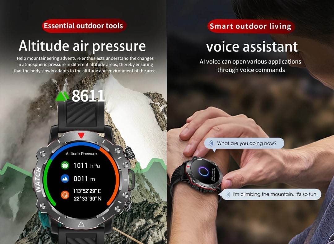 Αδιάβροχο Σπορ Smartwatch με Οξύμετρο & Μέτρηση Θερμοκρασίας Σώματος Αδιάβροχο Σπορ Smartwatch με Οξύμετρο & Μέτρηση Θερμοκρασίας Σώματος