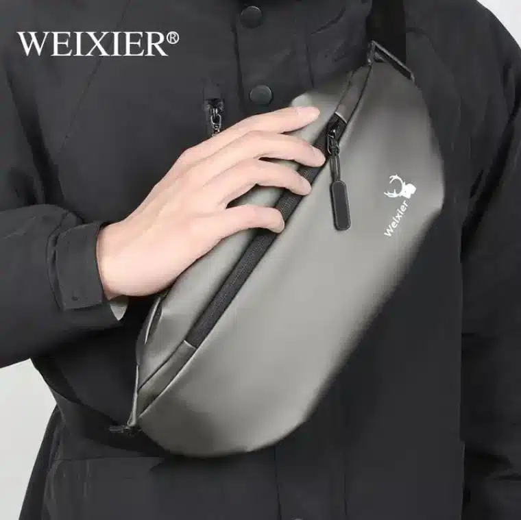 Αδιάβροχο Τσαντάκι Ώμου – Χιαστί σε Γκρι Χρώμα Unisex 25x14x6cm WEIXER Αδιάβροχο Τσαντάκι Ώμου – Χιαστί σε Γκρι Χρώμα Unisex 25x14x6cm WEIXER