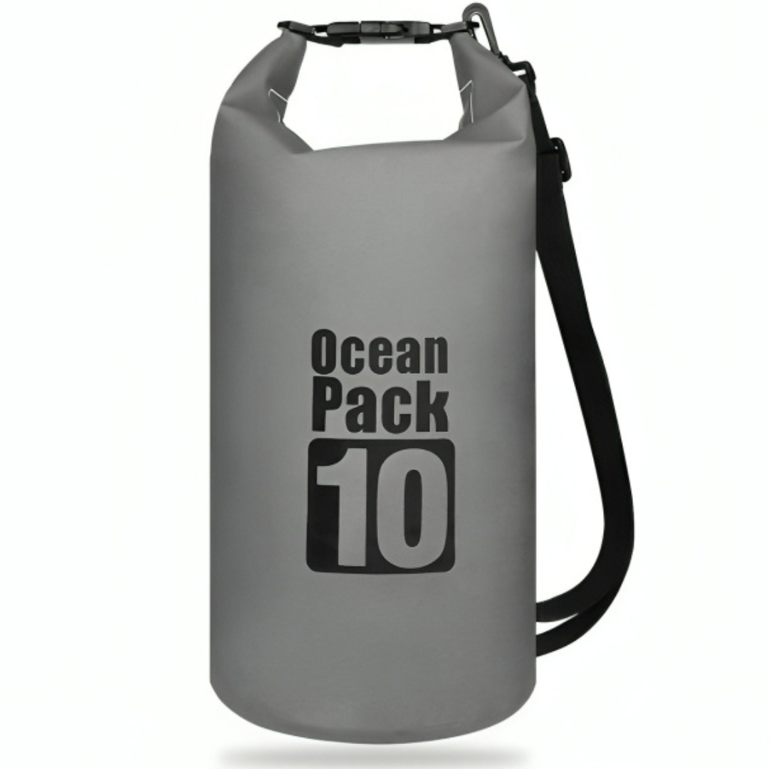 Αδιάβροχος Αεροστεγής Σάκος , Τσάντα 10L με Λουρί Ώμου που Επιπλέει στο Νερό Ocean Pack - Γκρι Αδιάβροχος Αεροστεγής Σάκος , Τσάντα 10L με Λουρί Ώμου που Επιπλέει στο Νερό Ocean Pack - Γκρι