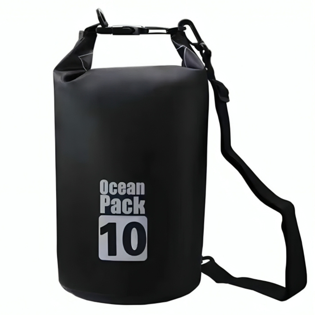Αδιάβροχος Αεροστεγής Σάκος , Τσάντα 10L με Λουρί Ώμου που Επιπλέει στο Νερό Ocean Pack - Μαύρο Αδιάβροχος Αεροστεγής Σάκος , Τσάντα 10L με Λουρί Ώμου που Επιπλέει στο Νερό Ocean Pack - Μαύρο