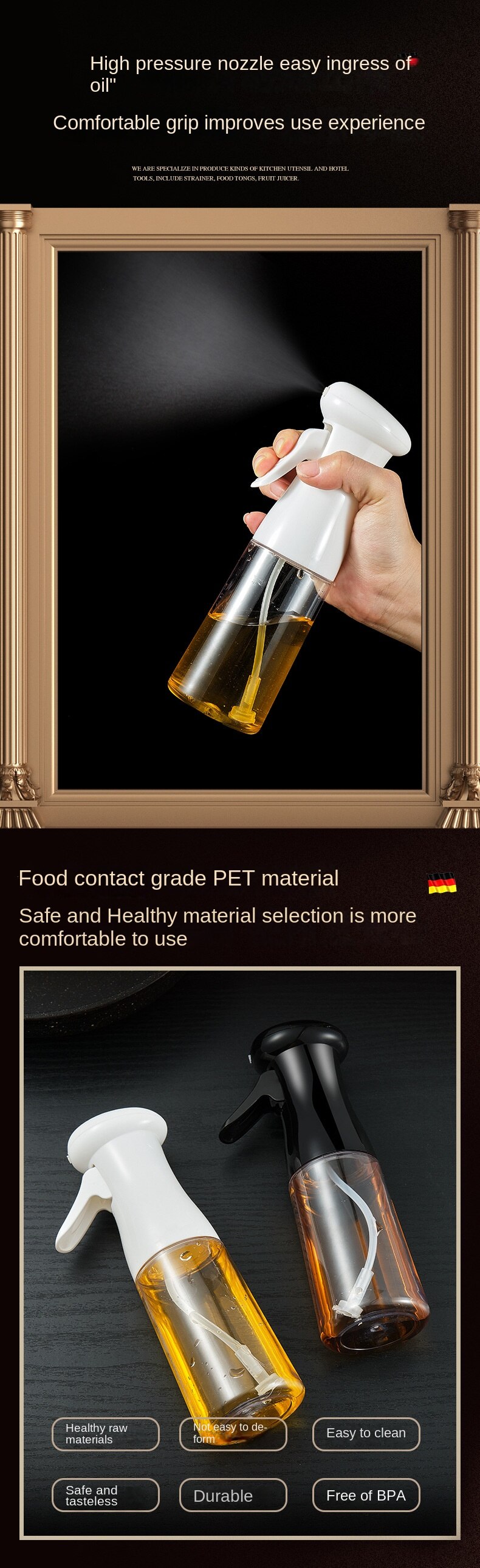 Αδιάβροχος Διανεμητής Λαδιού σε Μπουκάλι - Σπρέι Μαγειρικής 210ml Αδιάβροχος Διανεμητής Λαδιού σε Μπουκάλι - Σπρέι Μαγειρικής 210ml