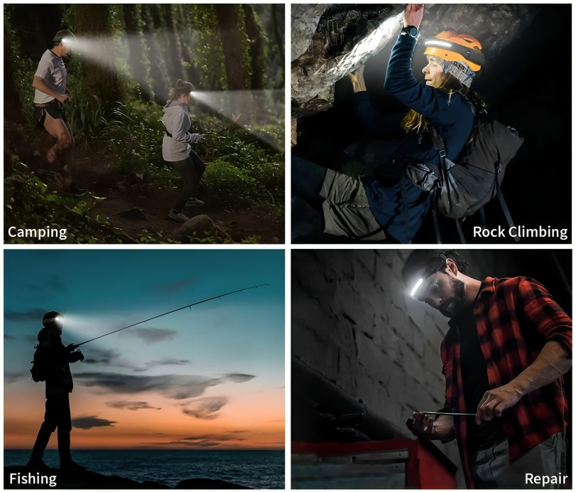 Αδιάβροχος Επαναφορτιζόμενος COB LED Φακός Κεφαλής 350lm με 5 Λειτουργίες Φωτισμού, Αισθητήρα Κίνησης Χεριού και Θήκη Μεταφοράς - KEANOS Αδιάβροχος Επαναφορτιζόμενος COB LED Φακός Κεφαλής 350lm με 5 Λειτουργίες Φωτισμού, Αισθητήρα Κίνησης Χεριού και Θήκη Μεταφοράς - KEANOS