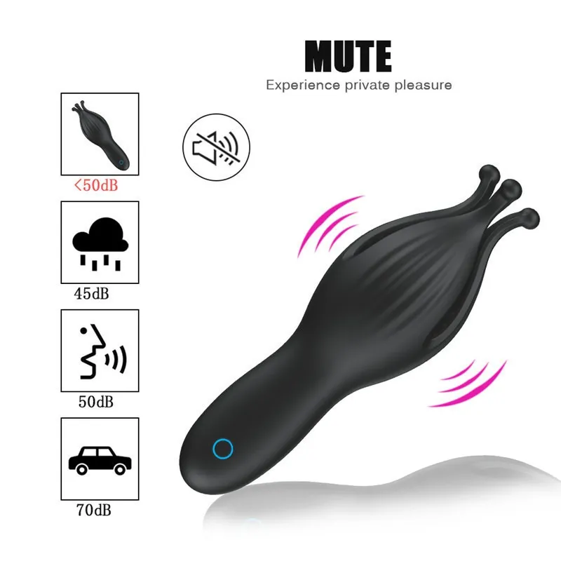 Αδιάβροχος Επαναφορτιζόμενος Δονητής για Ζευγάρια με 10 Λειτουργίες Δόνησης - Masturbator Glans Massager G - Spot Αδιάβροχος Επαναφορτιζόμενος Δονητής για Ζευγάρια με 10 Λειτουργίες Δόνησης - Masturbator Glans Massager G - Spot