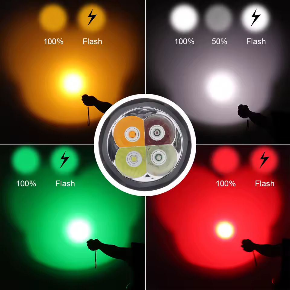 Αδιάβροχος Επαναφορτιζόμενος Φακός Σηματοδοσίας 4 Χρωμάτων με Μαγνητική Βάση Αδιάβροχος Επαναφορτιζόμενος Φακός Σηματοδοσίας 4 Χρωμάτων με Μαγνητική Βάση