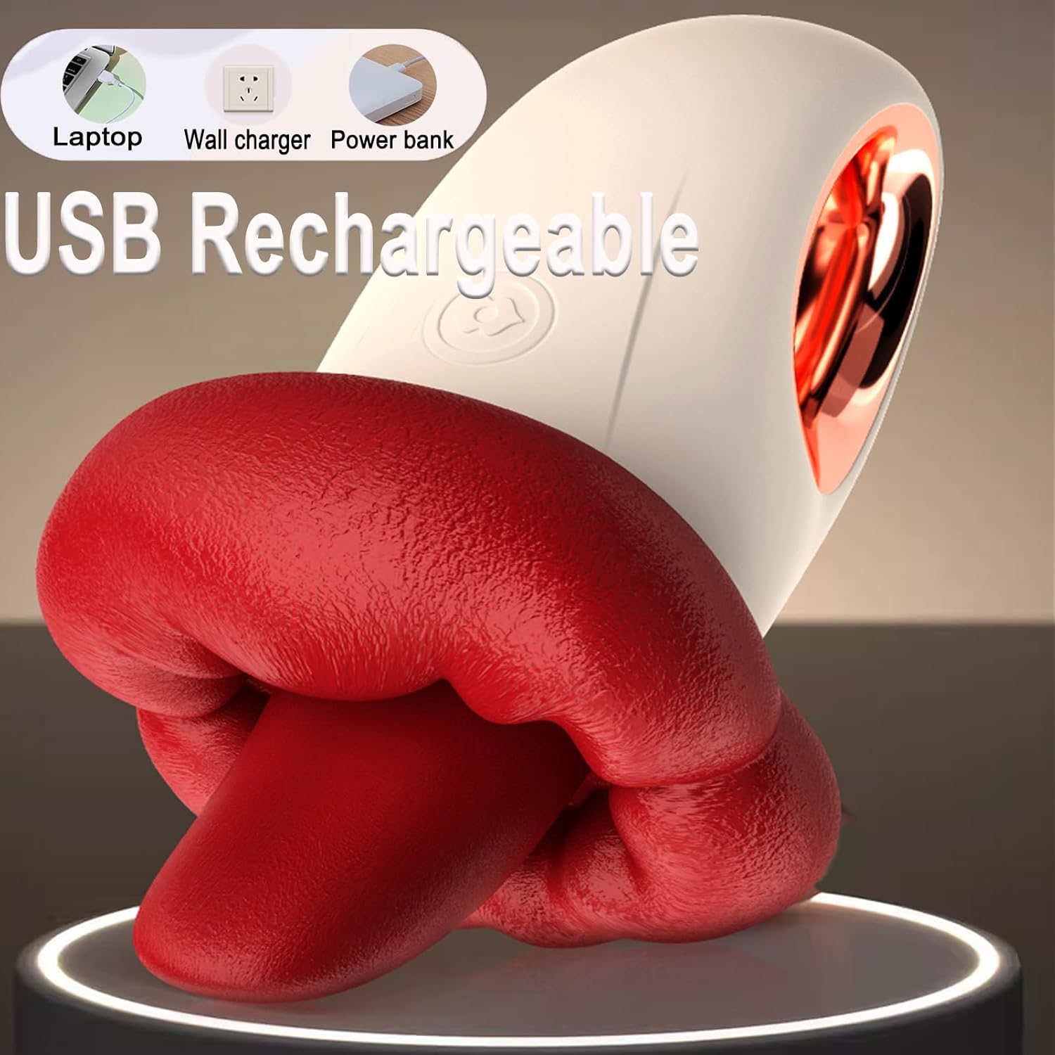 Αδιάβροχος Επαναφορτιζόμενος Κλειτοριδικός και Πρωκτικός Δονητής Γλώσσα με 10 Επιλογές Δόνησης Αδιάβροχος Επαναφορτιζόμενος Κλειτοριδικός και Πρωκτικός Δονητής Γλώσσα με 10 Επιλογές Δόνησης