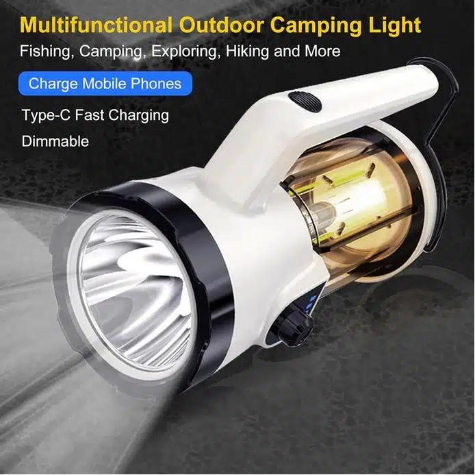 Αδιάβροχος Φακός , Φανάρι , Φωτιστικό Camping Επαναφορτιζόμενο Με Θερμό Λευκό Φωτισμό Αδιάβροχος Φακός , Φανάρι , Φωτιστικό Camping Επαναφορτιζόμενο Με Θερμό Λευκό Φωτισμό