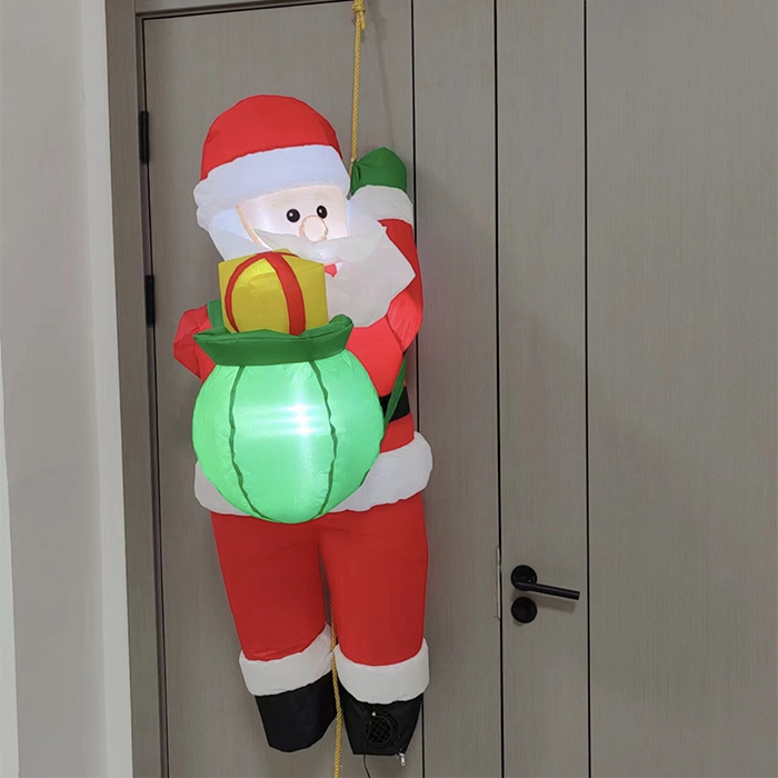 Φουσκωτός Φωτιζόμενος Άγιος Βασίλης LED 120cm με Σάκο σε Σχοινί – Εσωτερικού & Εξωτερικού Χώρου Φουσκωτός Φωτιζόμενος Άγιος Βασίλης LED 120cm με Σάκο σε Σχοινί – Εσωτερικού & Εξωτερικού Χώρου