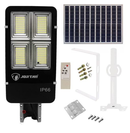 Αδιάβροχος Ηλιακό Φωτιστικό Δρόμου LED 300W 28800LM με Bάση Στήριξης Πάνελ και Τηλεχειριστήριο Jortan Αδιάβροχος Ηλιακό Φωτιστικό Δρόμου LED 300W 28800LM με Bάση Στήριξης Πάνελ και Τηλεχειριστήριο Jortan