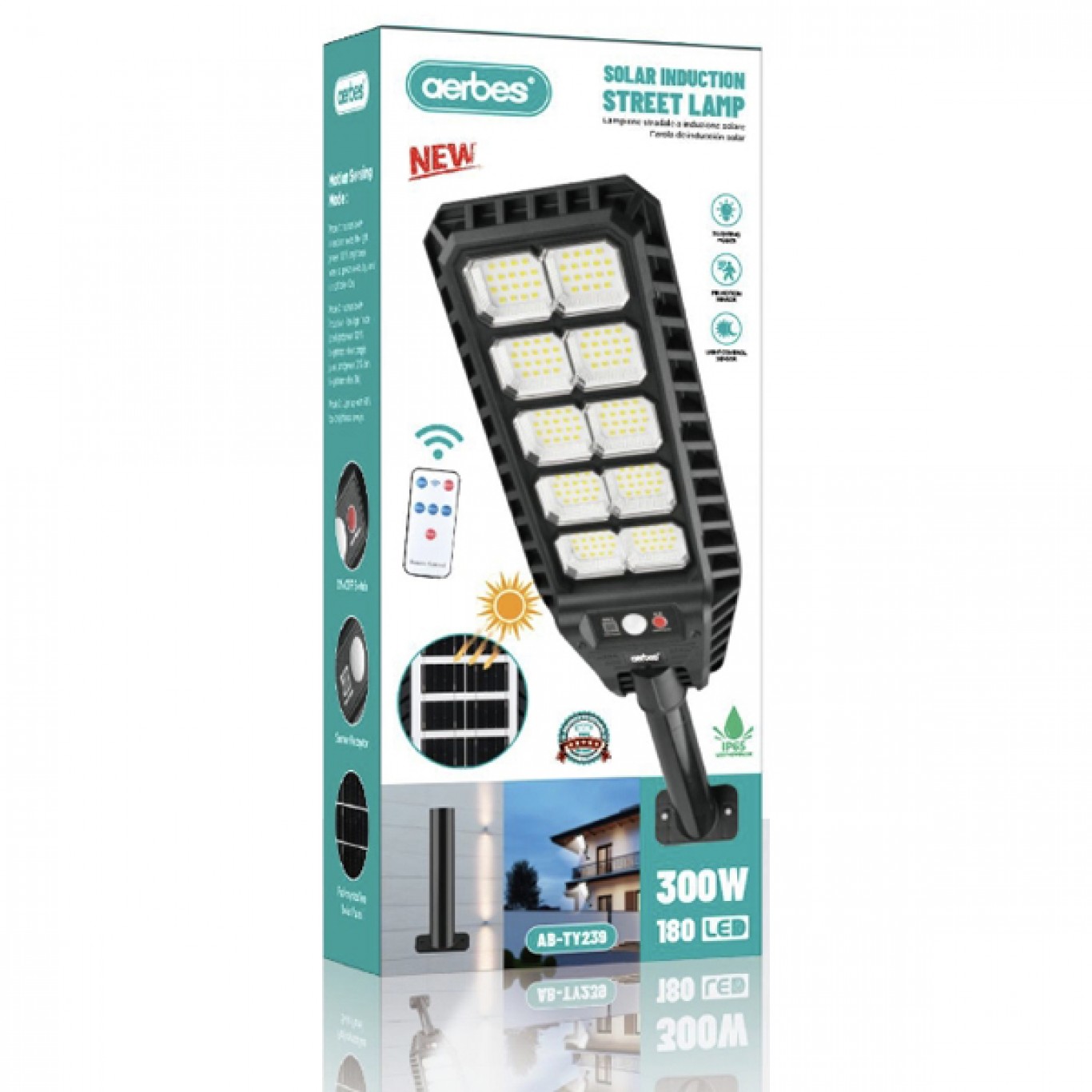 Αδιάβροχος Ηλιακός Προβολέας 10 COB 180 LED 300W - Φωτιστικό Δρόμου με Τηλεχειριστήριο, Ανιχνευτή Κίνησης, Φωτοκύτταρο και Φωτοβολταϊκό Πάνελ Αδιάβροχος Ηλιακός Προβολέας 10 COB 180 LED 300W - Φωτιστικό Δρόμου με Τηλεχειριστήριο, Ανιχνευτή Κίνησης, Φωτοκύτταρο και Φωτοβολταϊκό Πάνελ