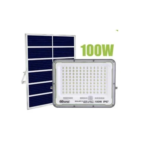 Αδιάβροχος Ηλιακός Προβολέας LED 100W με Πάνελ και Τηλεχειριστήριο GDSUPER Αδιάβροχος Ηλιακός Προβολέας LED 100W με Πάνελ και Τηλεχειριστήριο GDSUPER