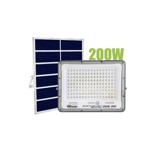 Αδιάβροχος Ηλιακός Προβολέας LED 200W με Πάνελ και Τηλεχειριστήριο GDSUPER Αδιάβροχος Ηλιακός Προβολέας LED 200W με Πάνελ και Τηλεχειριστήριο GDSUPER