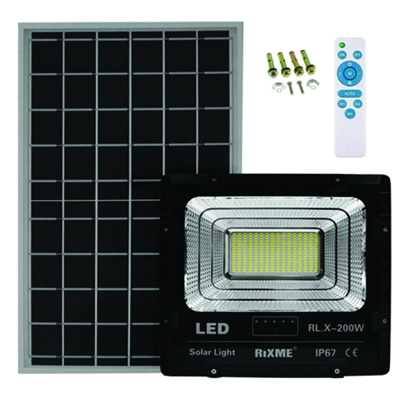 Αδιάβροχος Ηλιακός Προβολέας LED με Πάνελ, Βάσεις Τοποθέτησης και Τηλεχειριστήριο 200W 20480LM 200W Αδιάβροχος Ηλιακός Προβολέας LED με Πάνελ, Βάσεις Τοποθέτησης και Τηλεχειριστήριο 200W 20480LM 200W