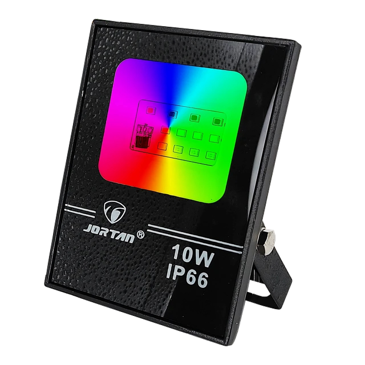 Αδιάβροχος LED RGB Προβολέας 10W με Τηλεχειριστήριο - JORTAN Αδιάβροχος LED RGB Προβολέας 10W με Τηλεχειριστήριο - JORTAN
