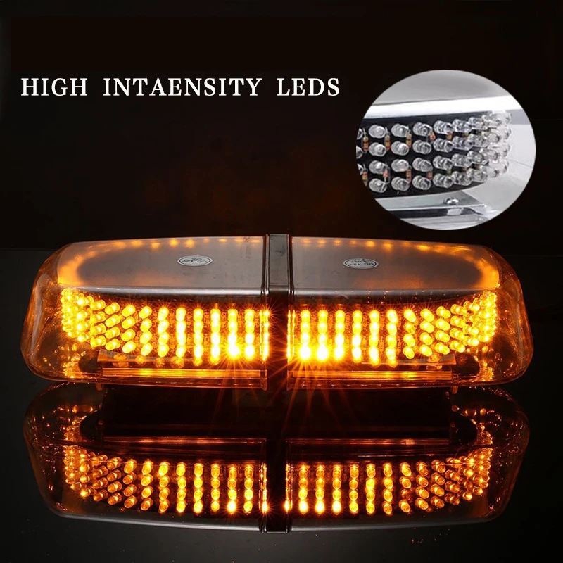 Αδιάβροχος Πορτοκαλί Φάρος 240Led με 7 Ρυθμιζόμενες Λειτουργίες Φωτισμού και Μαγνητική Βάση Strobe Light Bar 12V-24V Αδιάβροχος Πορτοκαλί Φάρος 240Led με 7 Ρυθμιζόμενες Λειτουργίες Φωτισμού και Μαγνητική Βάση Strobe Light Bar 12V-24V