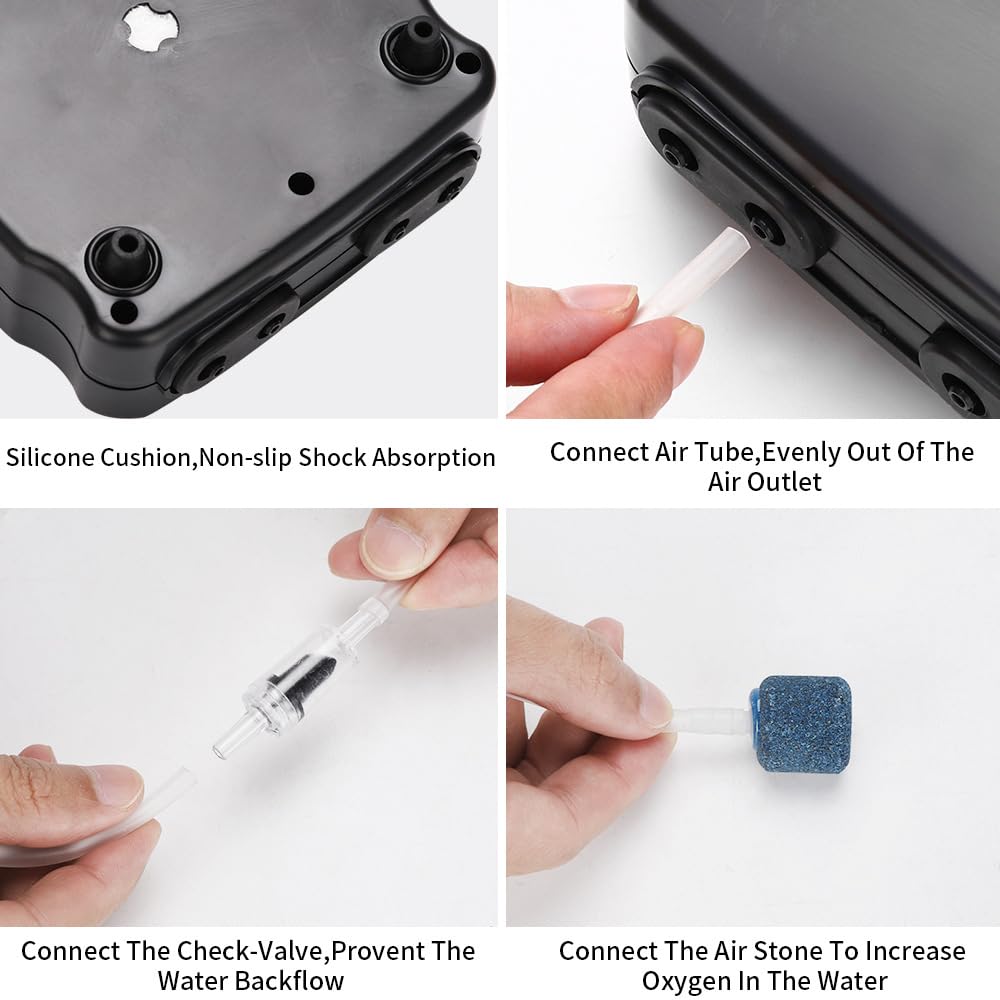 Αεραντλία - Οξυγονωτής Ενυδρείου 8W με 2 Εξόδους Αέρα - Nobleza Αεραντλία - Οξυγονωτής Ενυδρείου 8W με 2 Εξόδους Αέρα - Nobleza