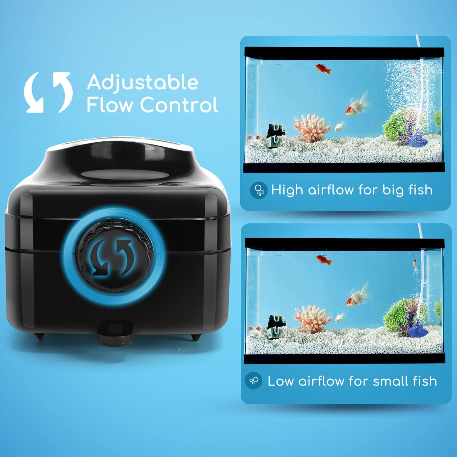 Αεραντλία - Οξυγονωτής Ενυδρείου 8W με 2 Εξόδους Αέρα - Nobleza Αεραντλία - Οξυγονωτής Ενυδρείου 8W με 2 Εξόδους Αέρα - Nobleza