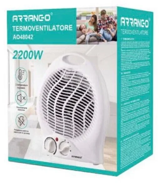 Αερόθερμο Δαπέδου 2200W με 3 Βαθμίδες Θέρμανσης - Arrango Αερόθερμο Δαπέδου 2200W με 3 Βαθμίδες Θέρμανσης - Arrango