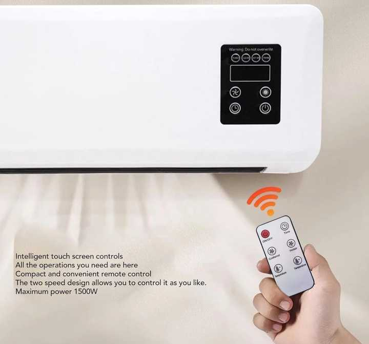 Αερόθερμο Τοίχου 1800W με Λειτουργία Θέρμανσης & Ψύξης, Αποσπώμενη Σχάρα Στεγνώματος Ρούχων και Τηλεχειριστήριο Αερόθερμο Τοίχου 1800W με Λειτουργία Θέρμανσης & Ψύξης, Αποσπώμενη Σχάρα Στεγνώματος Ρούχων και Τηλεχειριστήριο
