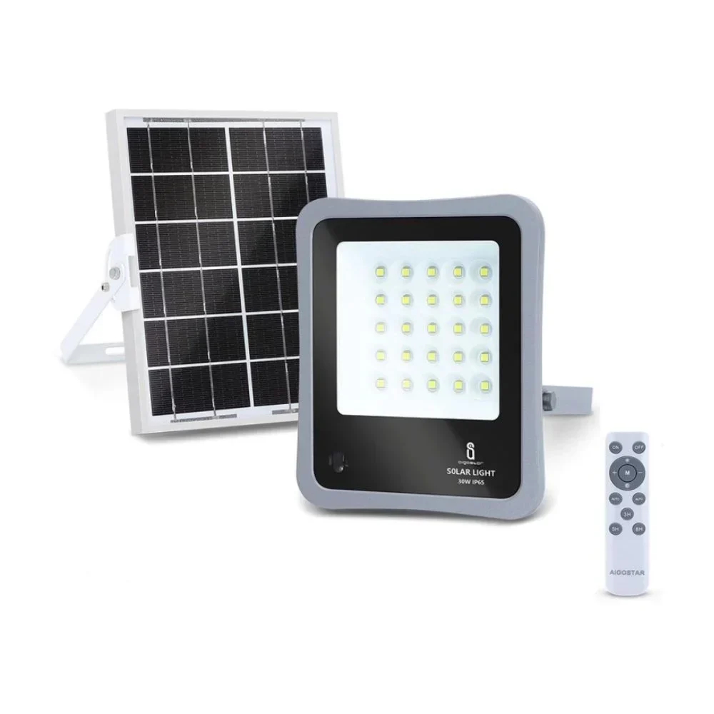 Aigostar Αδιάβροχος Ηλιακός Προβολέας Dimmable LED 30W Ψυχρό Λευκό 3,2V IP65 με Ενσωματωμένη Μπαταρία και Τηλεχειριστήριο Aigostar Αδιάβροχος Ηλιακός Προβολέας Dimmable LED 30W Ψυχρό Λευκό 3,2V IP65 με Ενσωματωμένη Μπαταρία και Τηλεχειριστήριο