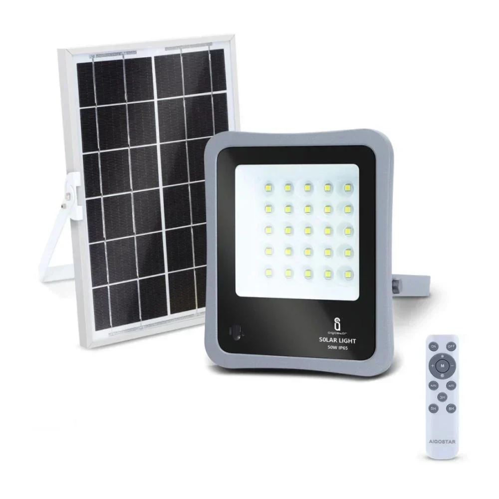 Aigostar Αδιάβροχος Ηλιακός Προβολέας Dimmable LED 50W Ψυχρό Λευκό 3,2V IP65 με Ενσωματωμένη Μπαταρία και Τηλεχειριστήριο Aigostar Αδιάβροχος Ηλιακός Προβολέας Dimmable LED 50W Ψυχρό Λευκό 3,2V IP65 με Ενσωματωμένη Μπαταρία και Τηλεχειριστήριο