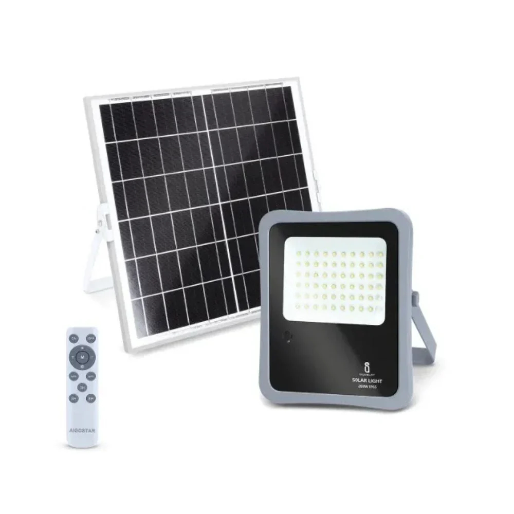 Aigostar Αδιάβροχος Ηλιακός Προβολέας LED 200W Ψυχρό Λευκό 6500K με Ενσωματωμένη Μπαταρία και Τηλεχειριστήριο Aigostar Αδιάβροχος Ηλιακός Προβολέας LED 200W Ψυχρό Λευκό 6500K με Ενσωματωμένη Μπαταρία και Τηλεχειριστήριο