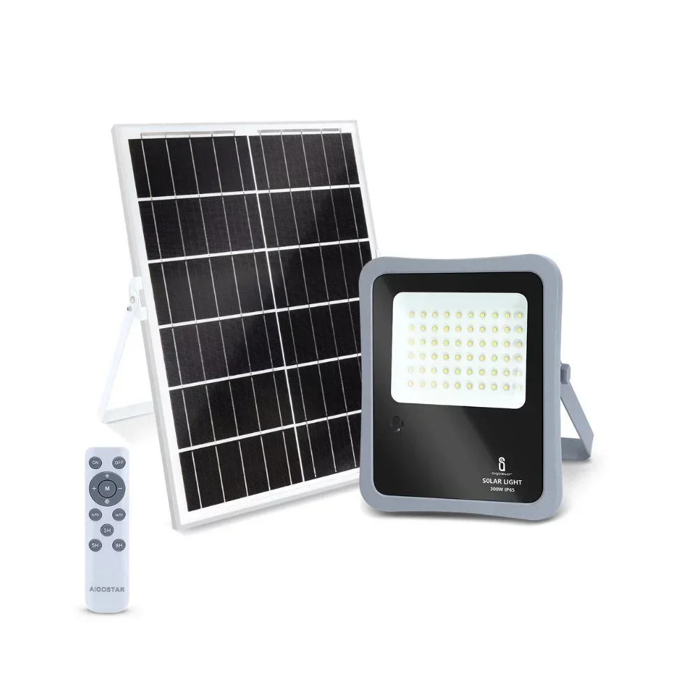 Aigostar Αδιάβροχος Ηλιακός Προβολέας LED 300W Ψυχρό Λευκό 6500K με Τηλεχειριστήριο και Ενσωματωμένη Μπαταρία Aigostar Αδιάβροχος Ηλιακός Προβολέας LED 300W Ψυχρό Λευκό 6500K με Τηλεχειριστήριο και Ενσωματωμένη Μπαταρία