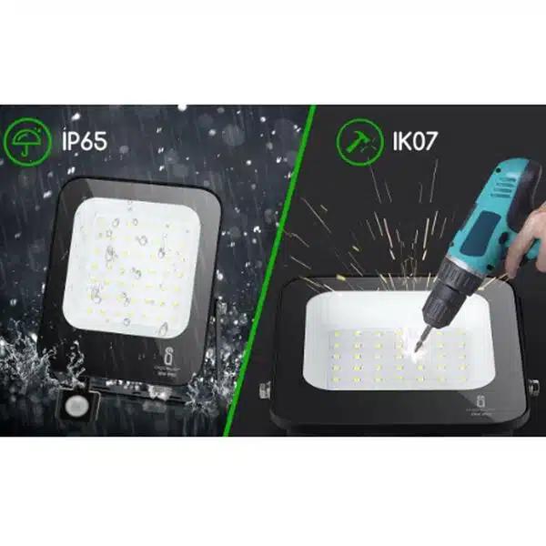 AIGOSTAR Επιτοίχιος Αδιάβροχος LED 4700LM Προβολέας 50W-220V Λευκού Ψυχρού Φωτισμού AIGOSTAR Επιτοίχιος Αδιάβροχος LED 4700LM Προβολέας 50W-220V Λευκού Ψυχρού Φωτισμού