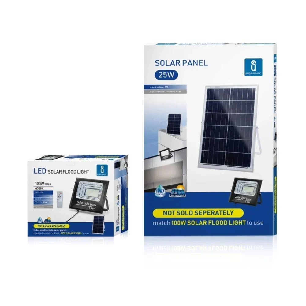 Aigostar Ηλιακός Προβολέας LED 100W Ψυχρό Λευκό Φως 6500K με Αδιάβροχη Προστασία και Τηλεχειριστήριο Aigostar Ηλιακός Προβολέας LED 100W Ψυχρό Λευκό Φως 6500K με Αδιάβροχη Προστασία και Τηλεχειριστήριο