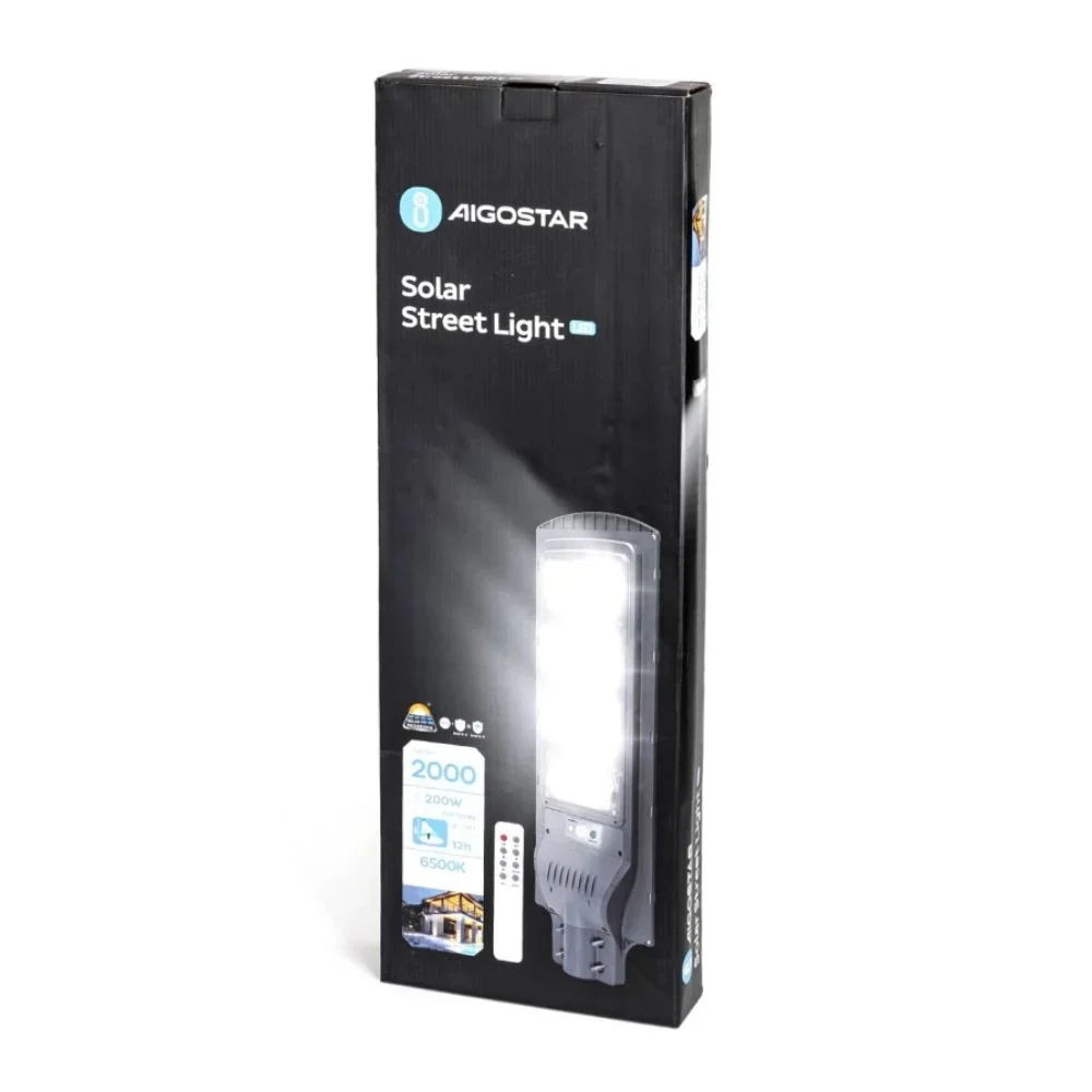 Aigostar LED Ηλιακό Φωτιστικό Κήπου με Αισθητήρα LED/200W/3,2V Αδιάβροχη Προστασία IP65 6500K και Τηλεχειριστήριο Aigostar LED Ηλιακό Φωτιστικό Κήπου με Αισθητήρα LED/200W/3,2V Αδιάβροχη Προστασία IP65 6500K και Τηλεχειριστήριο