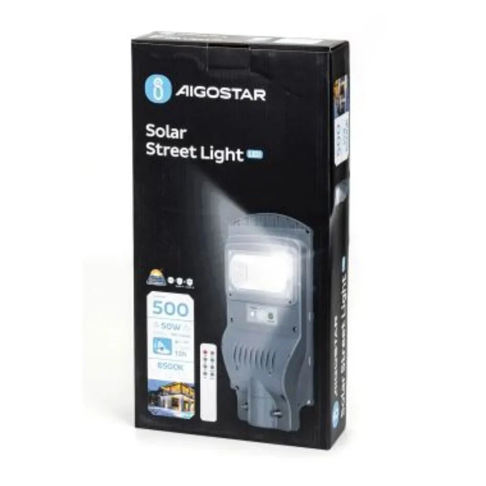 Aigostar LED Ηλιακό Φωτιστικό Κήπου με Αισθητήρα LED/50W/3,2V IP65 6500K Αδιάβροχη Προστασία IP65 και Τηλεχειριστήριο Aigostar LED Ηλιακό Φωτιστικό Κήπου με Αισθητήρα LED/50W/3,2V IP65 6500K Αδιάβροχη Προστασία IP65 και Τηλεχειριστήριο