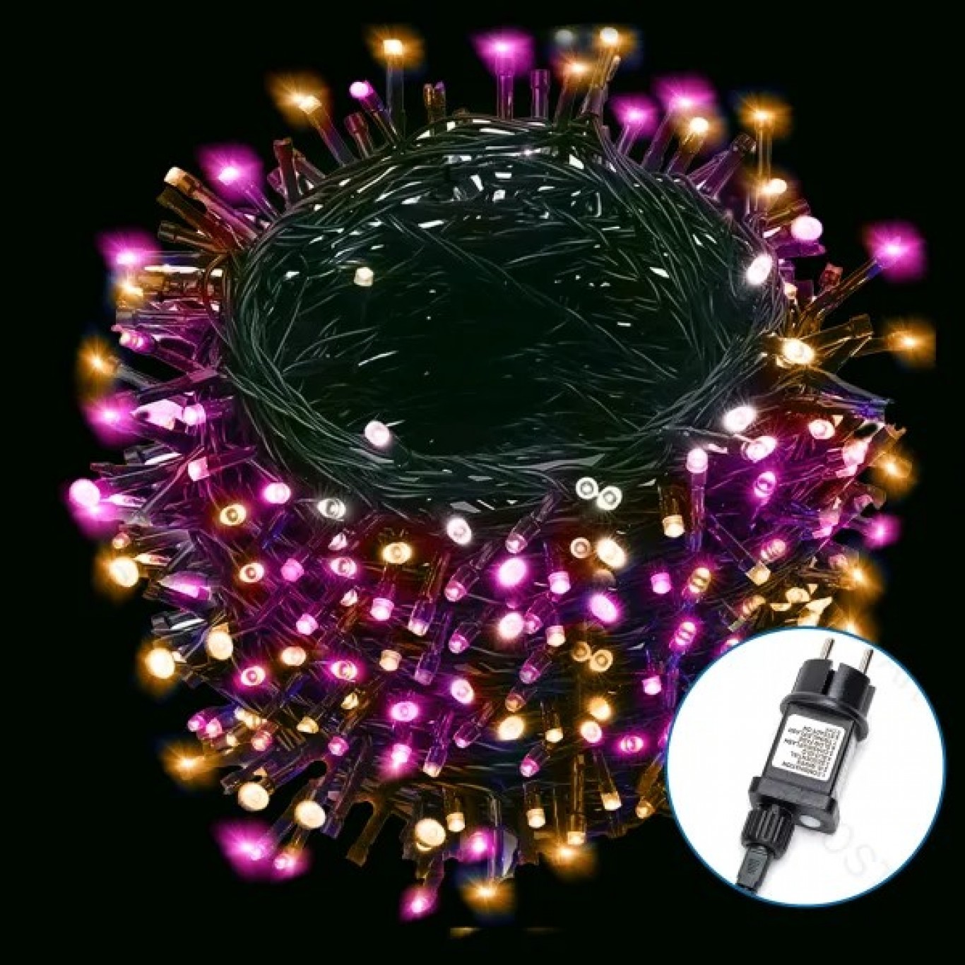 Aigostar Χριστουγεννιάτικα 400 LED Λαμπάκια Ροζ Φωτισμού - 20m με 8 Διαφορετικά Προγράμματα Φωτισμού Aigostar Χριστουγεννιάτικα 400 LED Λαμπάκια Ροζ Φωτισμού - 20m με 8 Διαφορετικά Προγράμματα Φωτισμού