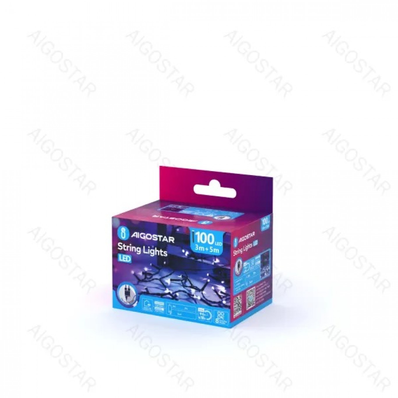 Aigostar Χριστουγεννιάτικα Λαμπάκια Ρεύματος με Καλώδιο 5m Λευκό Ψυχρό Φωτισμό και 8 Προγράμματα Λειτουργίας Aigostar Χριστουγεννιάτικα Λαμπάκια Ρεύματος με Καλώδιο 5m Λευκό Ψυχρό Φωτισμό και 8 Προγράμματα Λειτουργίας