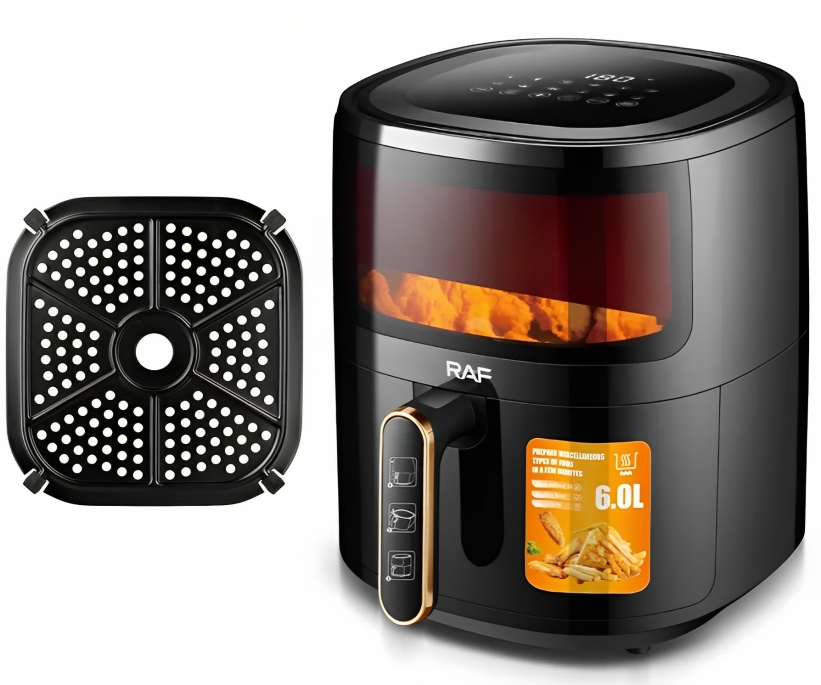 Air Fryer 6L 1500W - Το Υγιεινό & Νόστιμο Τηγανητό - Ηλεκτρική Φριτέζα Αέρα με Ψηφιακό Πάνελ - Οθόνη Αφής - RAF Air Fryer 6L 1500W - Το Υγιεινό & Νόστιμο Τηγανητό - Ηλεκτρική Φριτέζα Αέρα με Ψηφιακό Πάνελ - Οθόνη Αφής - RAF