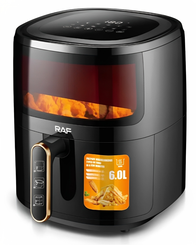 Air Fryer 6L 1500W - Το Υγιεινό & Νόστιμο Τηγανητό - Ηλεκτρική Φριτέζα Αέρα με Ψηφιακό Πάνελ - Οθόνη Αφής - RAF Air Fryer 6L 1500W - Το Υγιεινό & Νόστιμο Τηγανητό - Ηλεκτρική Φριτέζα Αέρα με Ψηφιακό Πάνελ - Οθόνη Αφής - RAF