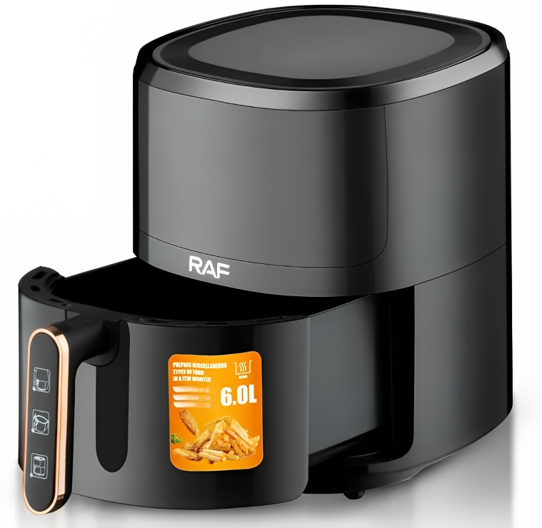 Air Fryer 6L 1500W - Το Υγιεινό & Νόστιμο Τηγανητό - Ηλεκτρική Φριτέζα Αέρα με Ψηφιακό Πάνελ - Οθόνη Αφής - RAF Air Fryer 6L 1500W - Το Υγιεινό & Νόστιμο Τηγανητό - Ηλεκτρική Φριτέζα Αέρα με Ψηφιακό Πάνελ - Οθόνη Αφής - RAF