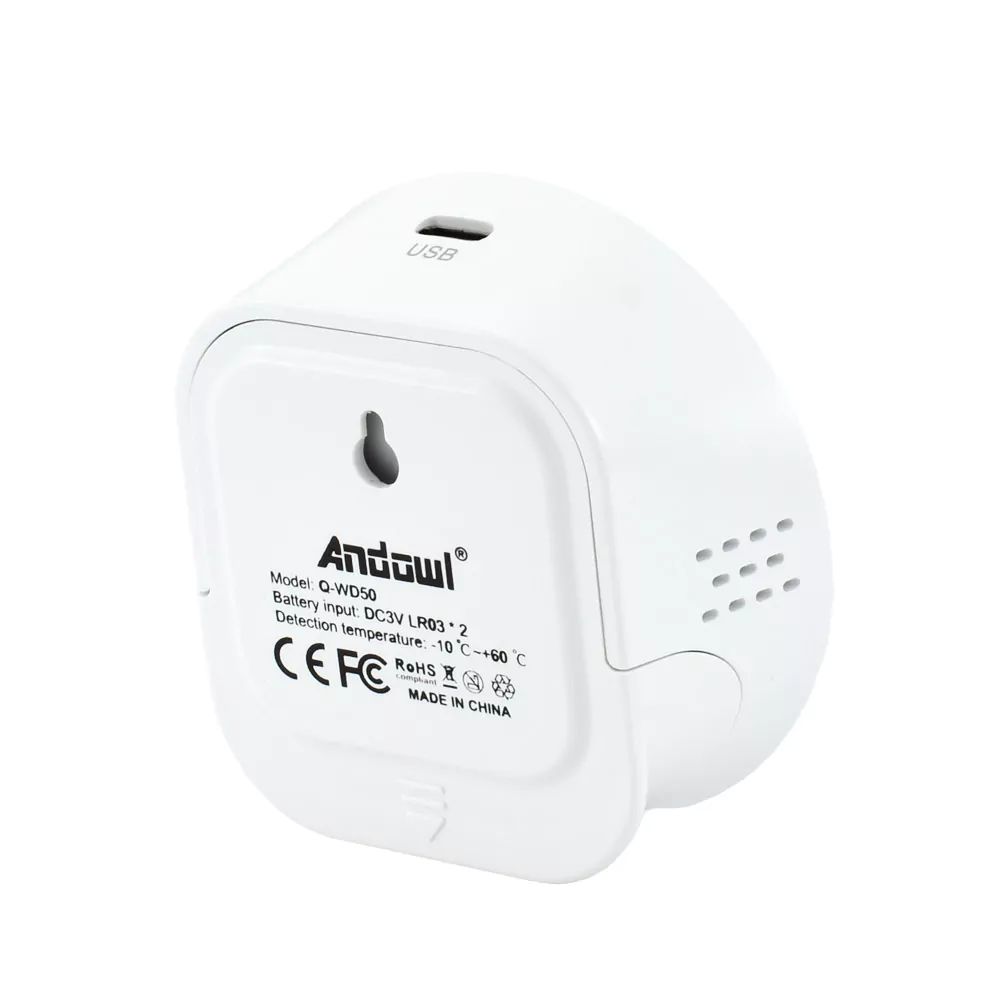 Αισθητήρας Θερμοκρασίας & Υγρασίας WiFi με Οθόνη LCD Andowl - Λευκό Αισθητήρας Θερμοκρασίας & Υγρασίας WiFi με Οθόνη LCD Andowl - Λευκό