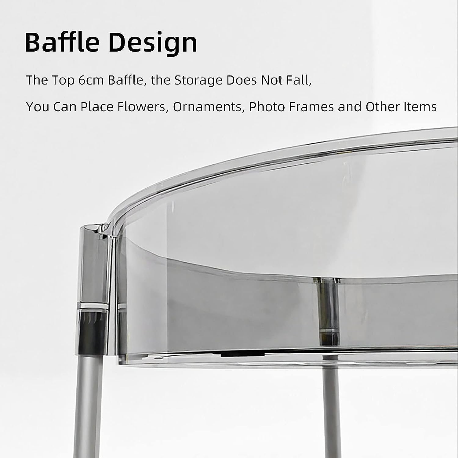 Ακρυλική Τροχήλατη - Ραφιέρα - Καρότσι - Βάση Οργάνωσης 3 Επιπέδων με Ροδάκια, Τρόλεϊ Οργάνωσης - Διακόσμησης 32x32x63,5εκ Ακρυλική Τροχήλατη - Ραφιέρα - Καρότσι - Βάση Οργάνωσης 3 Επιπέδων με Ροδάκια, Τρόλεϊ Οργάνωσης - Διακόσμησης 32x32x63,5εκ