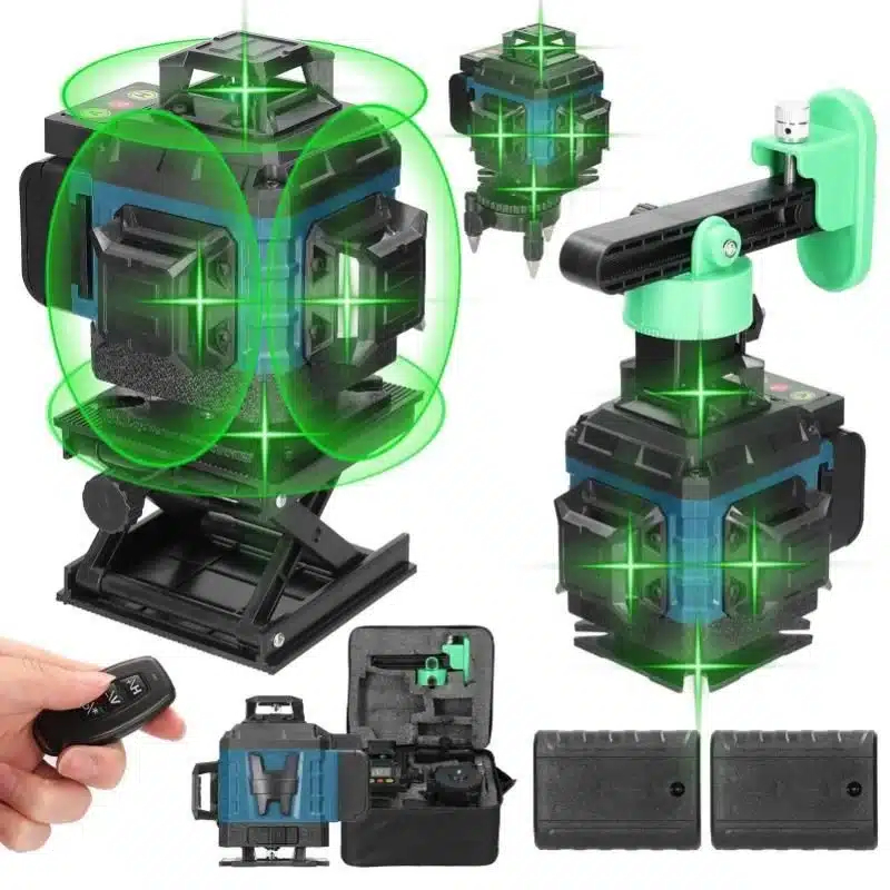 Αλφάδι Laser 4D 16 Γραμμών Πράσινης Δέσμης Max Light – Αυτορρυθμιζόμενο, Αδιάβροχο IP54 με 2 Μπαταρίες Λιθίου Αλφάδι Laser 4D 16 Γραμμών Πράσινης Δέσμης Max Light – Αυτορρυθμιζόμενο, Αδιάβροχο IP54 με 2 Μπαταρίες Λιθίου